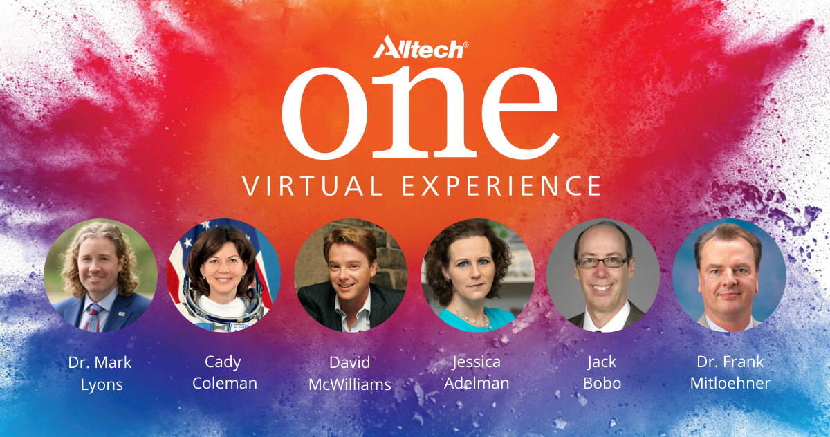La Experiencia Virtual de Alltech ONE ofrecerá conferencias bajo demanda a cargo de destacados expertos de la industria agropecuaria y más, desde el lunes 18 de mayo de 2020.