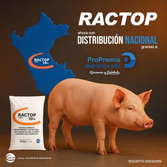 Ceva Perú anuncia a ProPremix como nuevo distribuidor de Ractop a nivel nacional